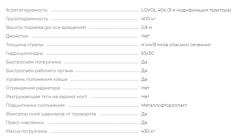 Погрузчик TURS-400-0-Л4М (с распределителем)для LOVOL 404 (для 3-ей модификации трактора) | img-2